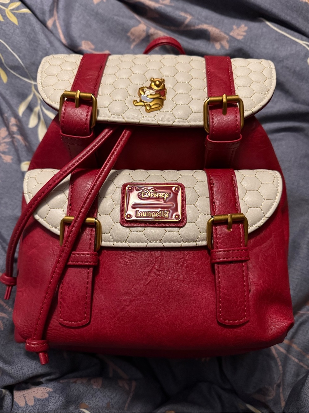 Loungefly Red and Cream Winnie the Pooh Mini Backpack